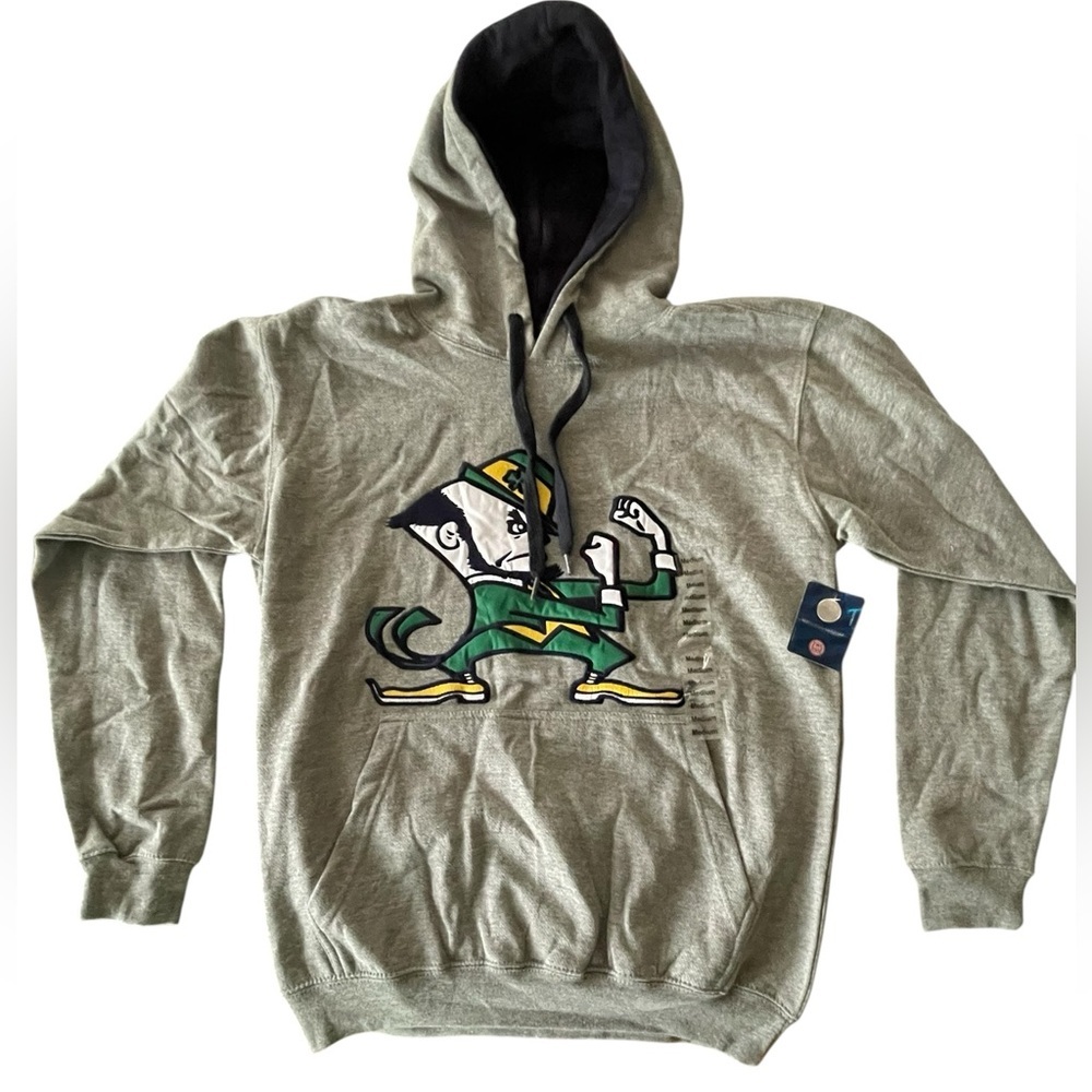 💚NWT Vintage Notre Dame size M hoodie by official collegiate brand E5. MINT!